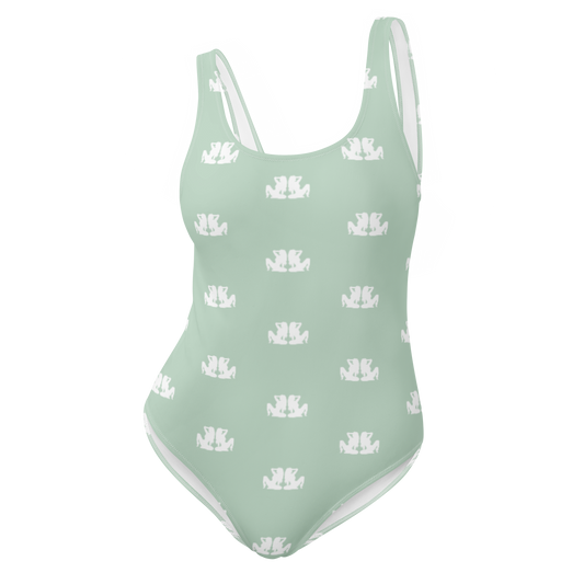 Monogram One-Piece Swimsuit - Mint